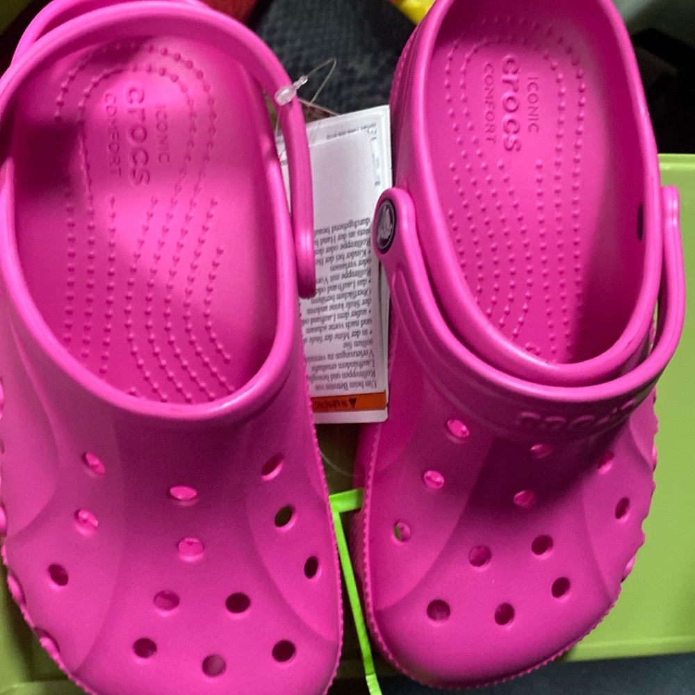 💕💕Crocs Kids Baya Clogs, Pink Size C 10 - Picture 3 of 8